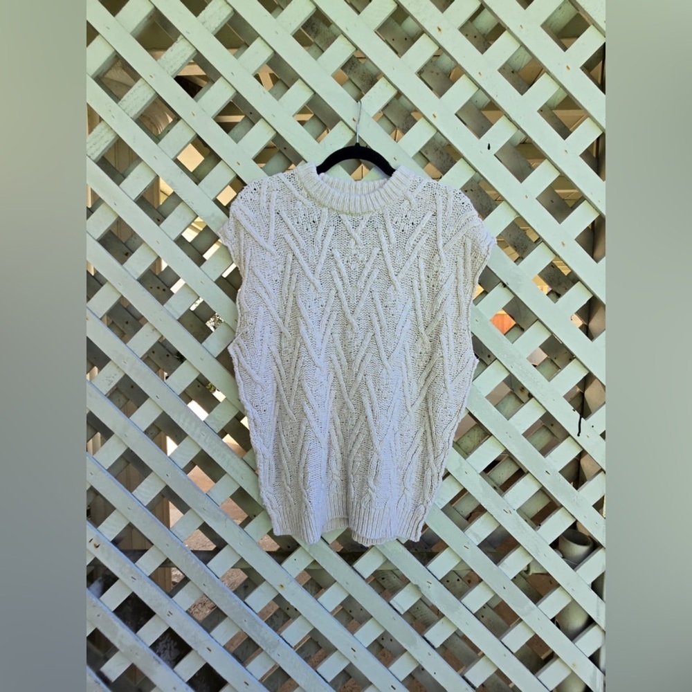free people cable knit sweater vest
